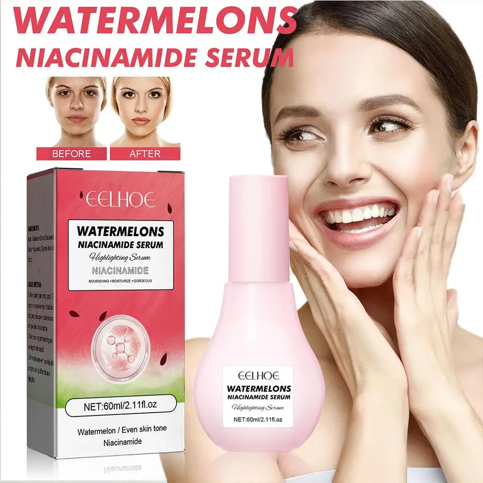 Nová melónová žiara niacinamid rosy kvapky hydratačné sérum 60 ml zvýrazňovača kvapalina Light Serum Lightweight Eling E3D0