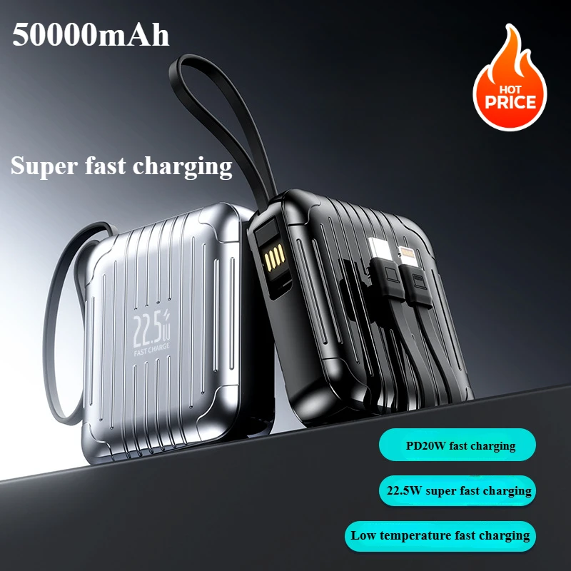 Nová Mini 50000 mAh Power Bank 120W Rýchle nabíjanie Veľká kapacita Externá prenosná nabíjačka pre iPhone Xiaomi Samsung