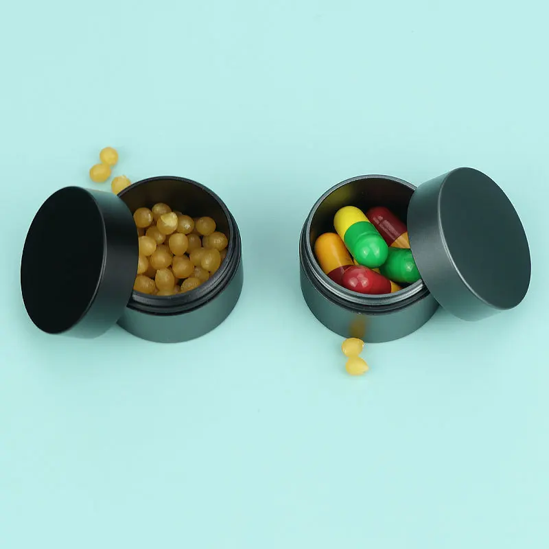 Nová mini nepremokavá z nehrdzavejúcej ocele Fľaša vonkajšia EDC Survival Pill Box Cytle Casule Pill Bottle Tank puzdro