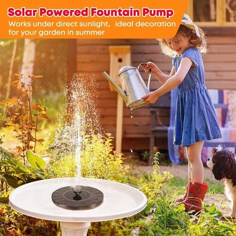 Nová mini solárna voda fontánový bazén Pond Waterfall Fountain Garden Supplies Dekorácie vonkajšie solárne poháňané fontánske vtáčie kúpeľ