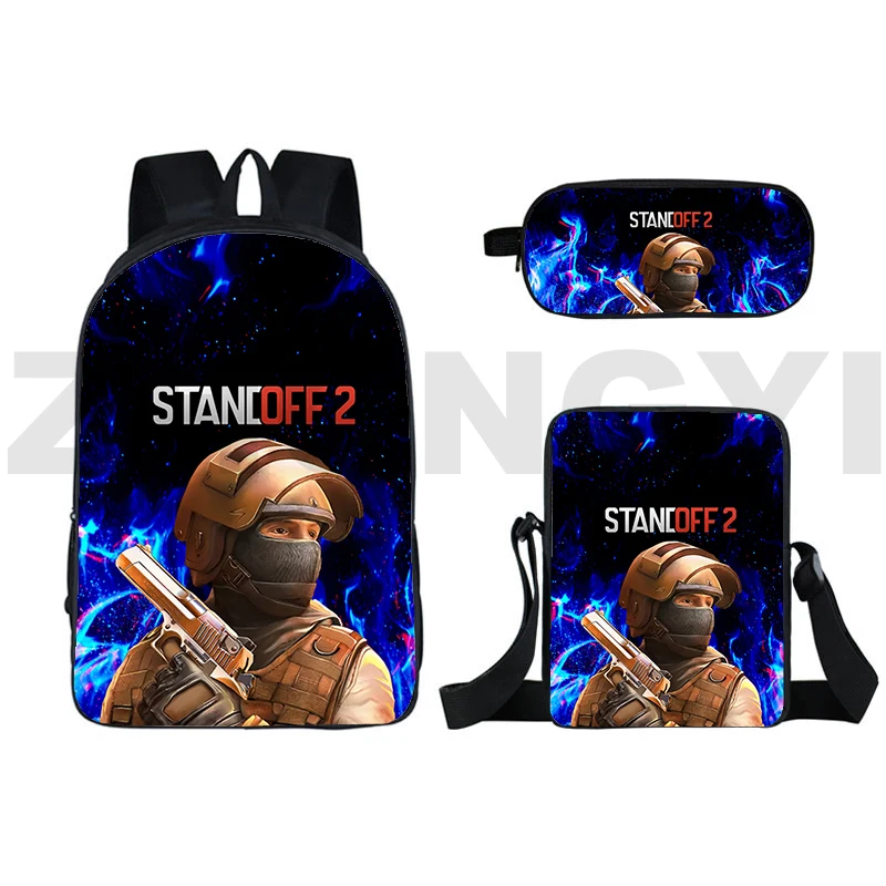 Nová Mochila 3D Standoff 2 Game Batoh Deti 3 PC/Set Rameno Študenti Školský taška Cencil Cascil Vysoko kvalitné cestovné tašky