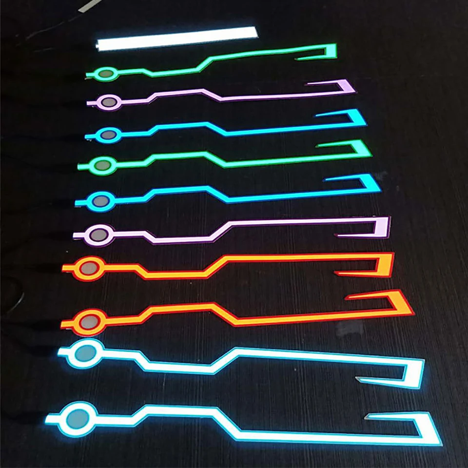Nová motocyklová prilba LED Výstražné svetlá Nočná jazdecká prilba Motor Cold Light Strip El Nepložovacia nálepka 4 blikajúce doplnky