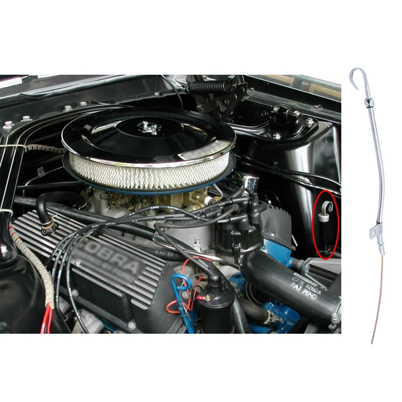 Nová motorka Dip Dip Dip Stick pre 1965-1987 SB Ford Engine 260 289 302 347 351W Chrome Steel