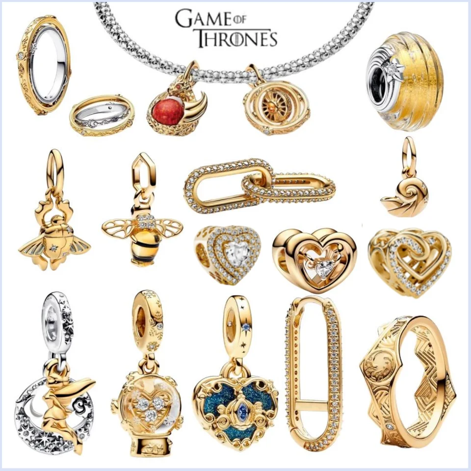 Nová móda vhodná pre hru Game of Thrones Gold Pendant Racelet Set Sada vhodná pre dám