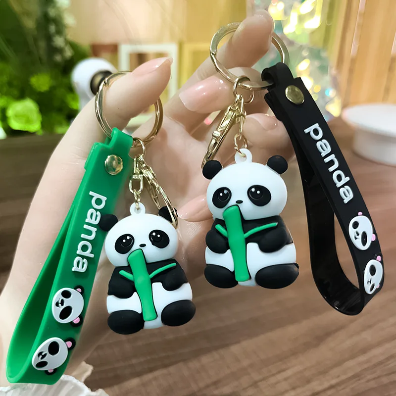 Nová módna karikatúra, ktorá má bambus Panda Bag Keychain Sichuan Giant Panda. Roztomilý prívesok na kľúče