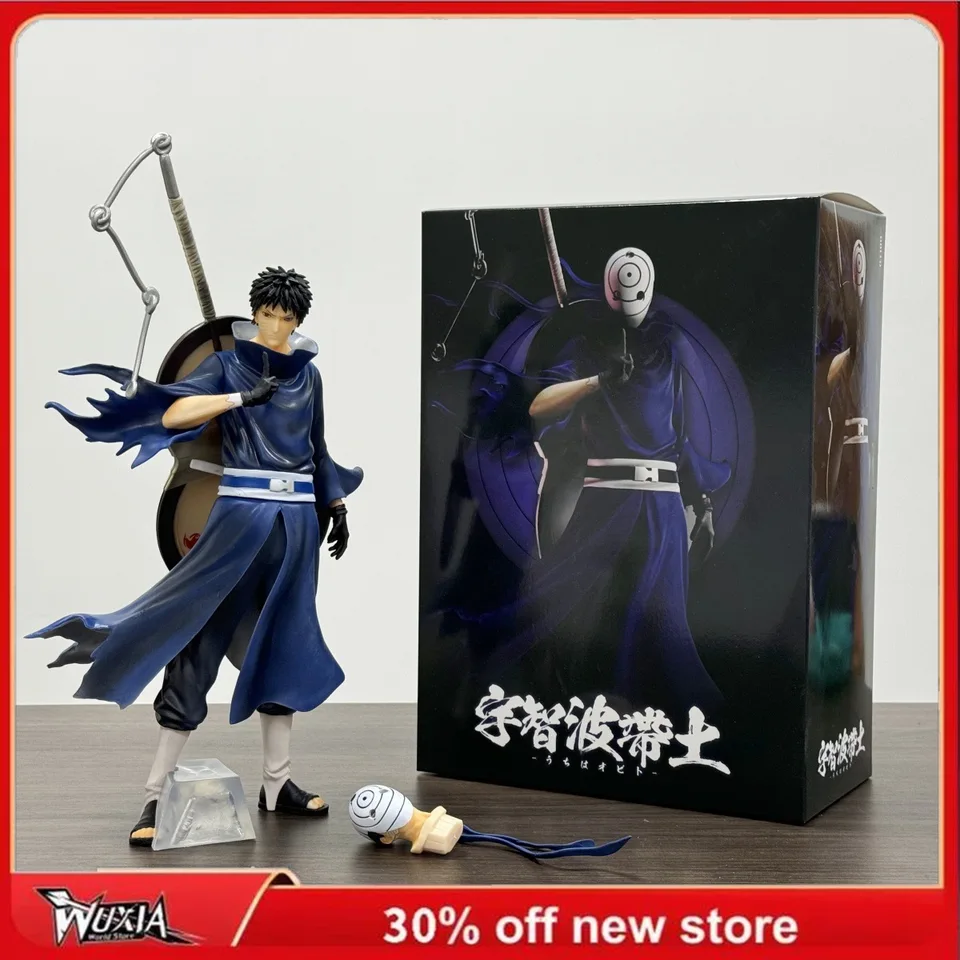 Nová Naruto Uchiha Obito Action Figure Dvojitá hlava PVC Model Figure Home Ornaments Collection Collection Desktop Display Darčeková hračka