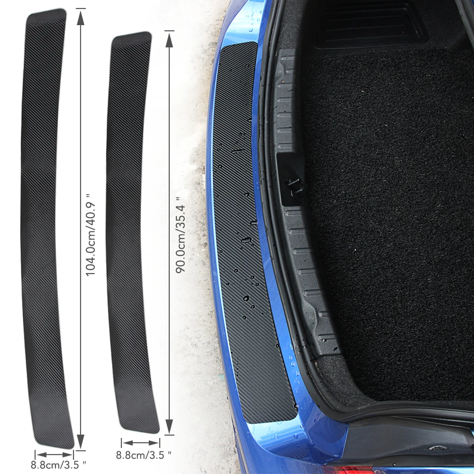 Nová nálepka na zadný nárazník pre kmeň uhlíkových vlákien pre Renault Scenic Master Megane Duster Logan Clio Captur Fluence 2Button