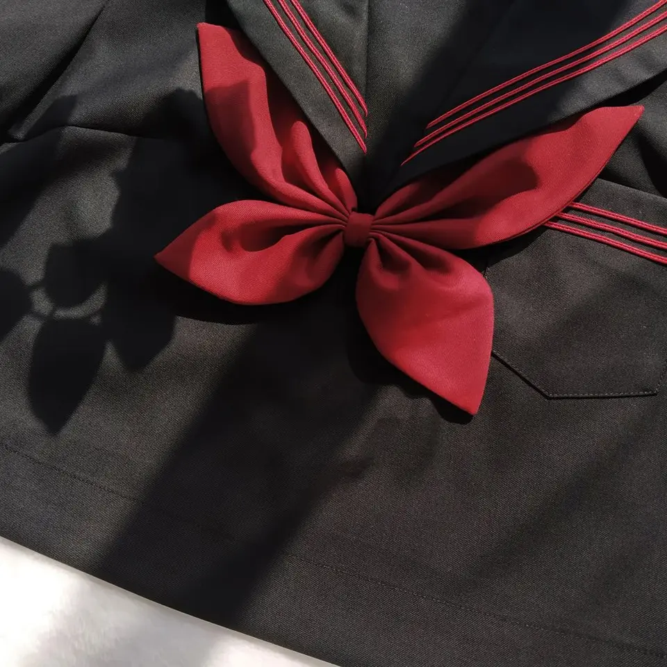 Nová obchodná škola kostým Sailor Classic Shirt Adsessory Satin Cravat Ribbon TIE JK Bow kravata kravaty kravaty