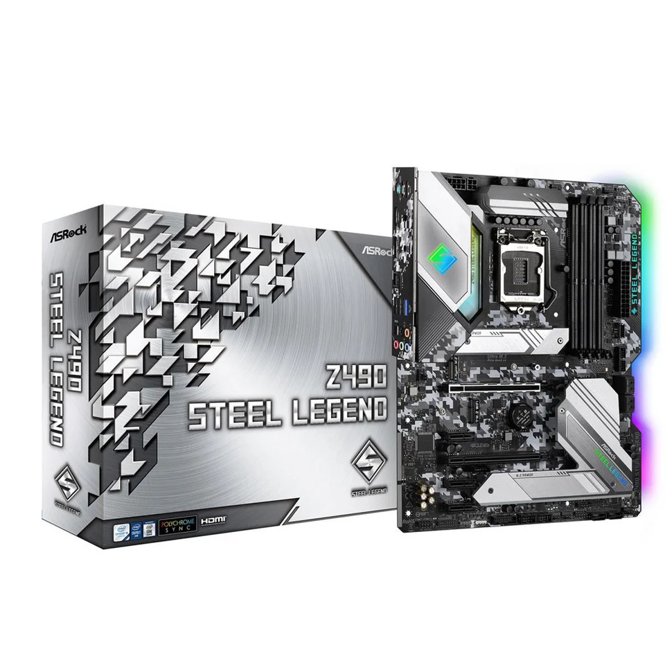 Nová oceľová legenda Asrock Z490 LGA 1200 Intel Z490 SATA 6 GB/S ATX Intel
