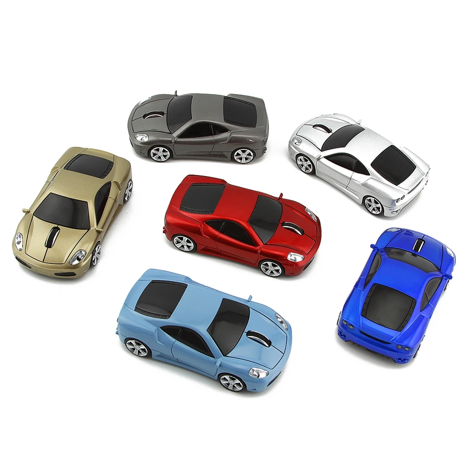 Nová Office Mouse Cool Sports Car Wireless Gaming Mouse Mini 3D USB Optical Mause 1600DPI Ergonomické hráčske myši pre myši prenosného počítača