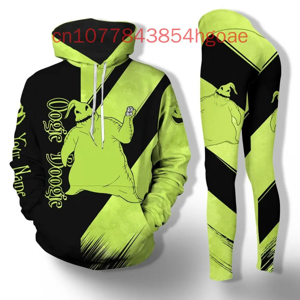 Nová oogie boogie nočná mora pred vianočnými kombo mikina a legging set set disney mikina jogy jogy nohavice módne športový oblek módny športový oblek