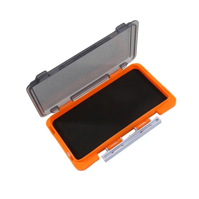 Nová plastová rybárska škatuľa Prenosná špongia podložka Fly Laves Box Jig Head Hook Storage Organizátor návnada na kaprové náradie skladovacie skrinky