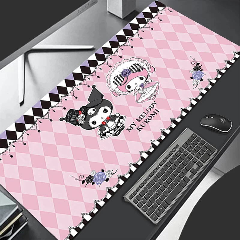Nová podložka myši Väčšia xxl rýchlosť Mini počítač počítač 900x400 Klávesové podložky Kuromi Desk Mat Mat Gaming Accessories Home Mousepad pre darček