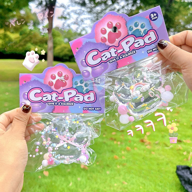 Nová priehľadná patch mačka dekompresná hračky kawaii karikatúra antistress