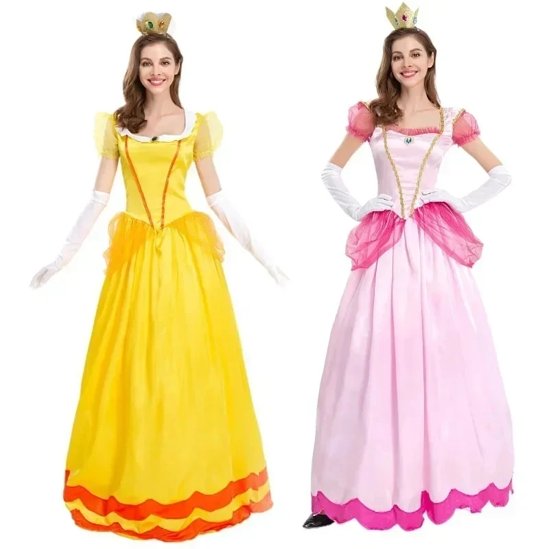 Nová princezná šaty Palace Party Queen Sukňa Pink Peach Blossom oblečenie anime halloween kostýmy pre ženy