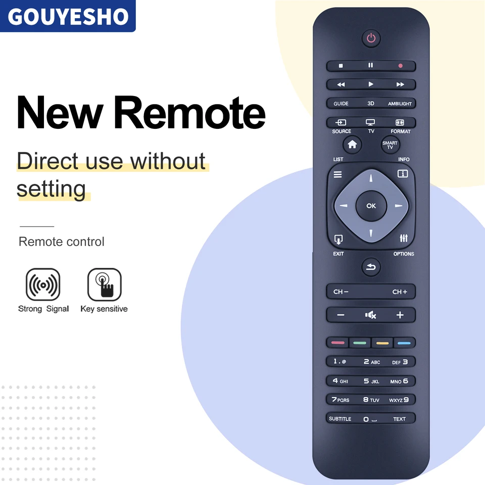 Nová práca na diaľkovom ovládaní pre Philips TV YKF319-001V3 YKF315-Z01 YKF278-001 YKF319-007