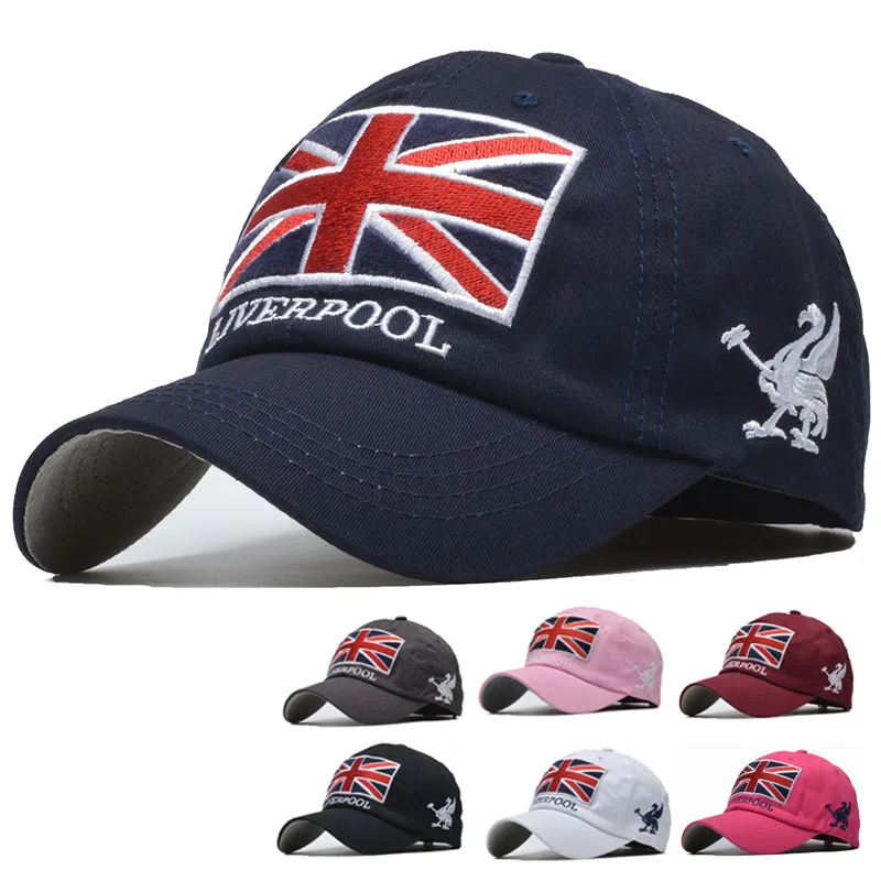 Nová pánska baseballová čiapka výšivka v anglickej vlajke značka Snapback dámske baseballové klobúky bavlnené klobúk klobúk Gorra Hombre Trucker Cap