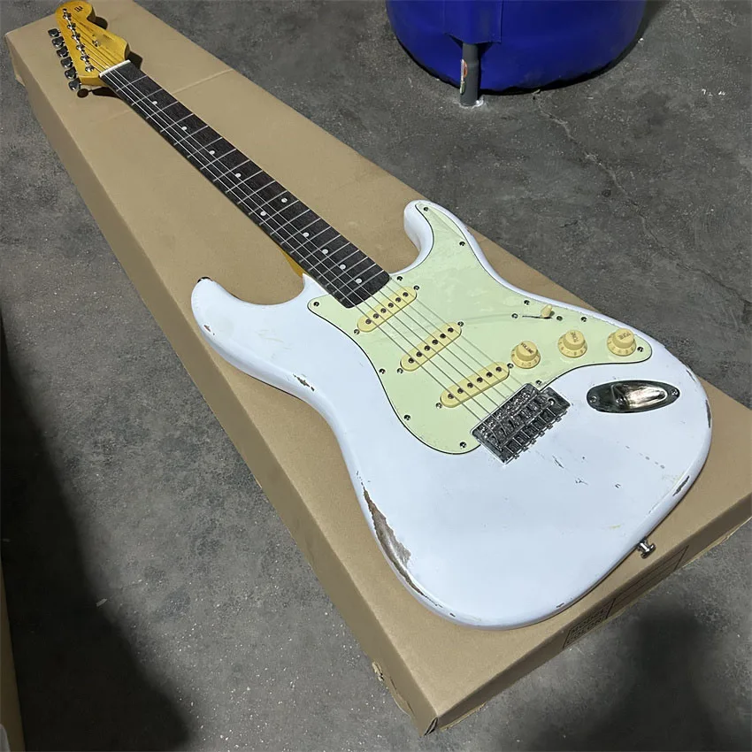 Nová relikva gitara, zelený ochranný tanier, mlieko biela, veľkoobchod a maloobchod, preprava zdarma