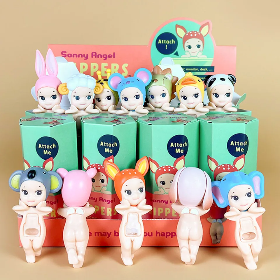 Nová roztomilá večierok Angel Cheek Support Blind Box Dekorácie dekorácie mobilného telefónu dekorácia cupid figurín anime figurín
