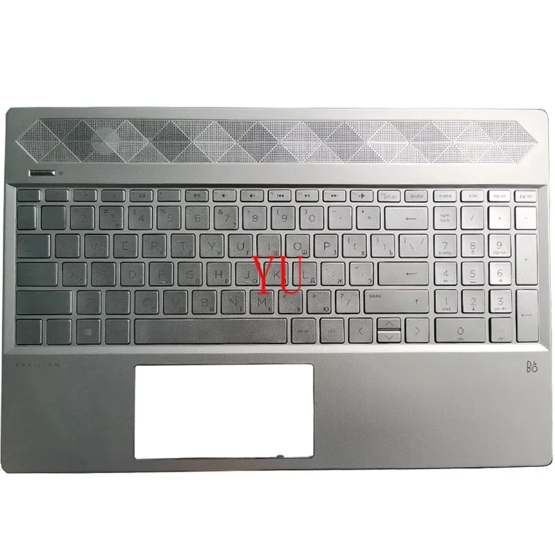 Nová ruská klávesnica pre laptop pre pavilón HP 15-CW 15-CS TPN-Q208 TPN-Q210 Silver s Palmrest Horným krytom puzdro/Touchpad