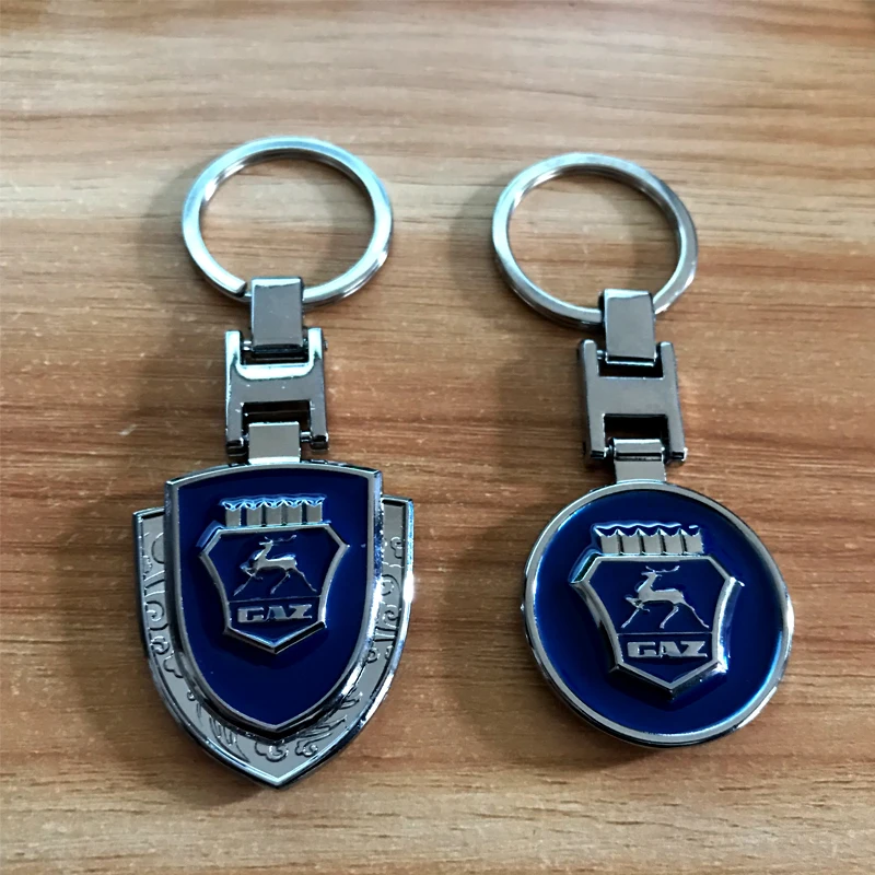 Nová sovietska nostalgia automobil Gazelle Emmlem 3D kovový kľúč pre GAZ-21 B24 M20 Pobeda Chaika Gass Vyrezávaný darčekový doplnok Keychain
