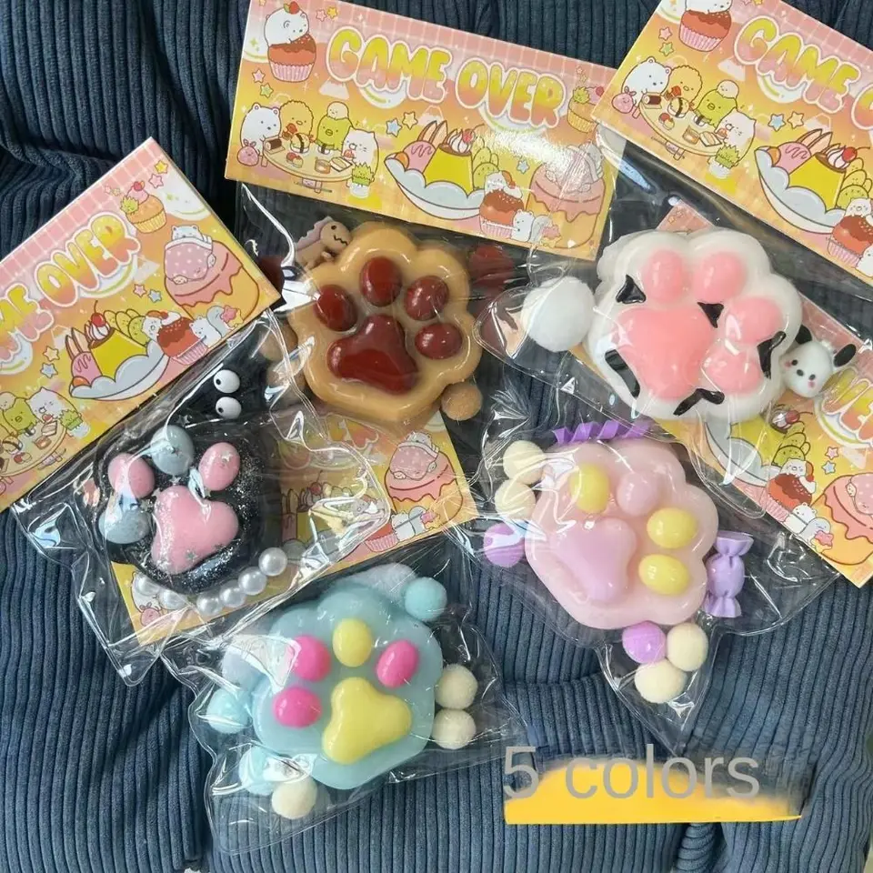 Nová stláčacia hračka Cat Claw stláčanie hračky Soft lepkavé dekomprimovanie štipka mača