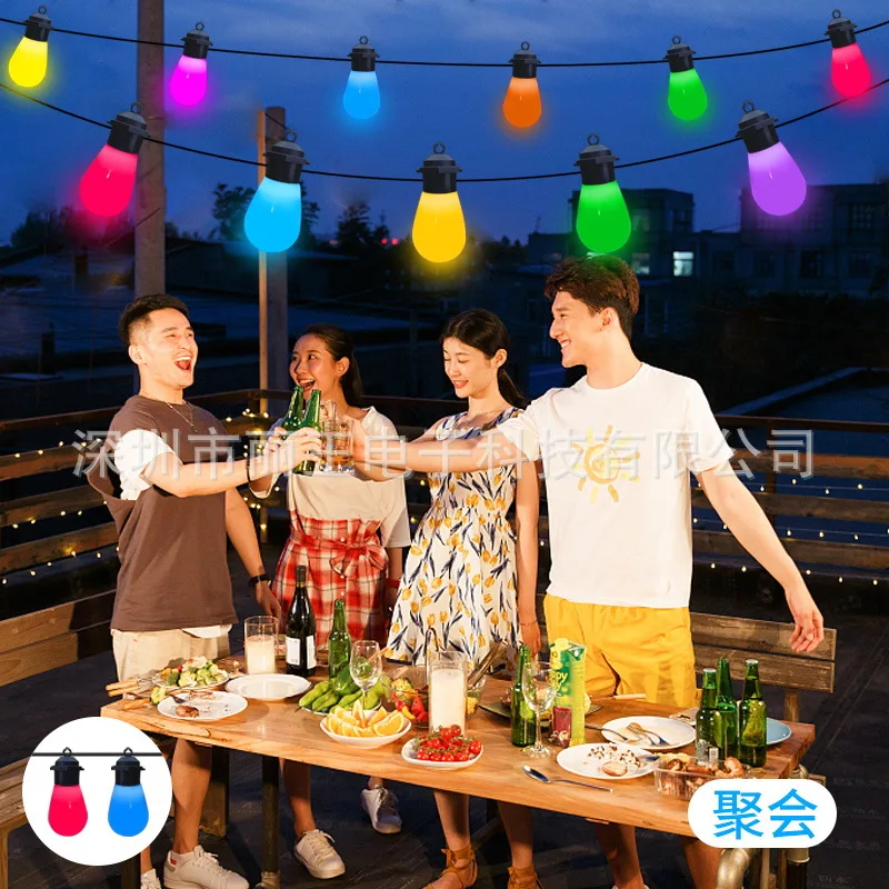 Nová symfonická guľová žiarovka Light String Control Outdoor Camping Hanging Lights Decorácie dekorácie Vnútorná atmosféra Light String