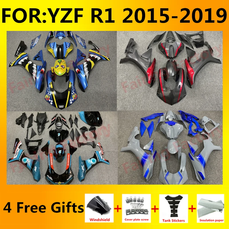 Nová súprava Motorcycle Fairings Sit Fit for Yamaha YZF - R1 2015 2016 2017 2018 2019 YZFR1 15 16 17 18 19 Plné kapotáž Bodywork Zxmt