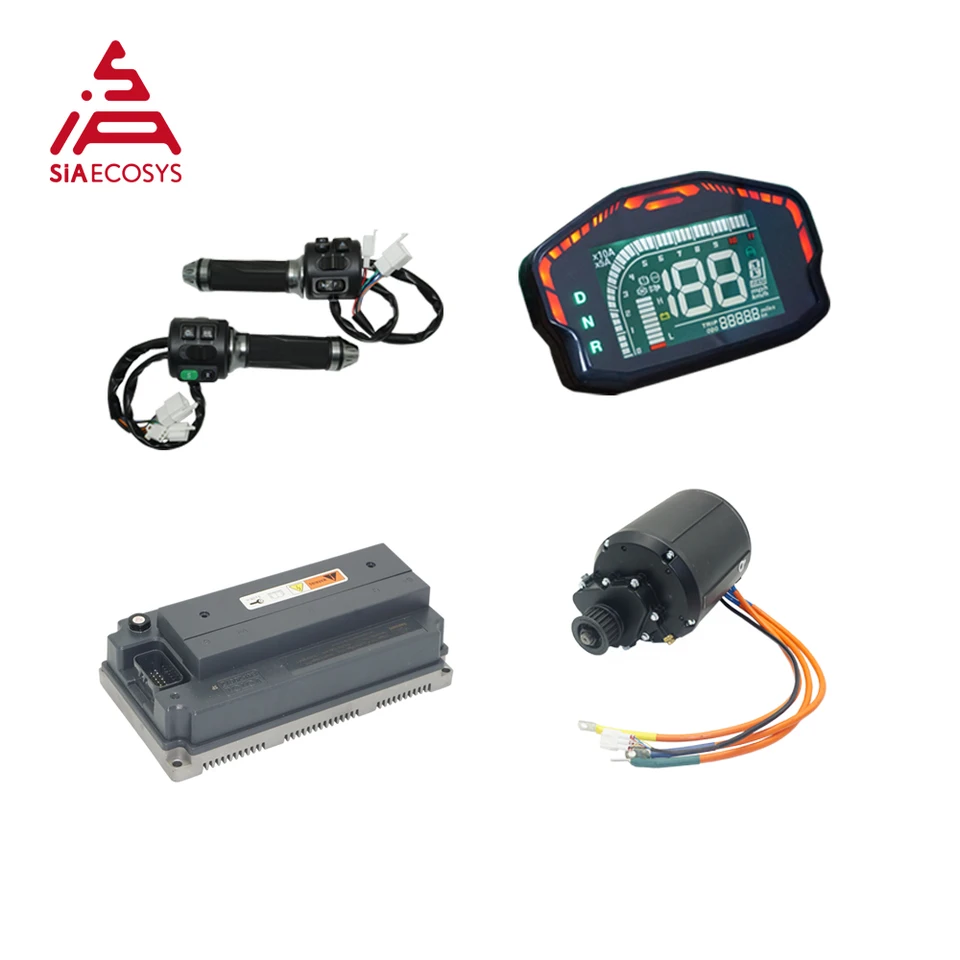 Nová súprava motorov Siaecosys/Qsmotor Liquid Chladené 138 V3 4000 W 90H Stredný hnací motor s prevodovkou zodpovedajúcou s ovládačom EM200-2