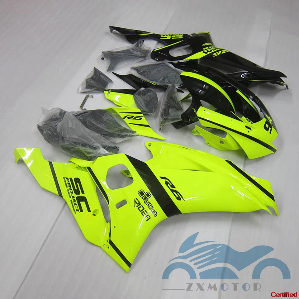 Nová súprava na kapotáži motocyklov vhodná pre YZF-R6 2017 2018 2019 2020 2021 2022 2023 YZF R6 YAMAHA YZFR6 Jaslo žltá karoséria