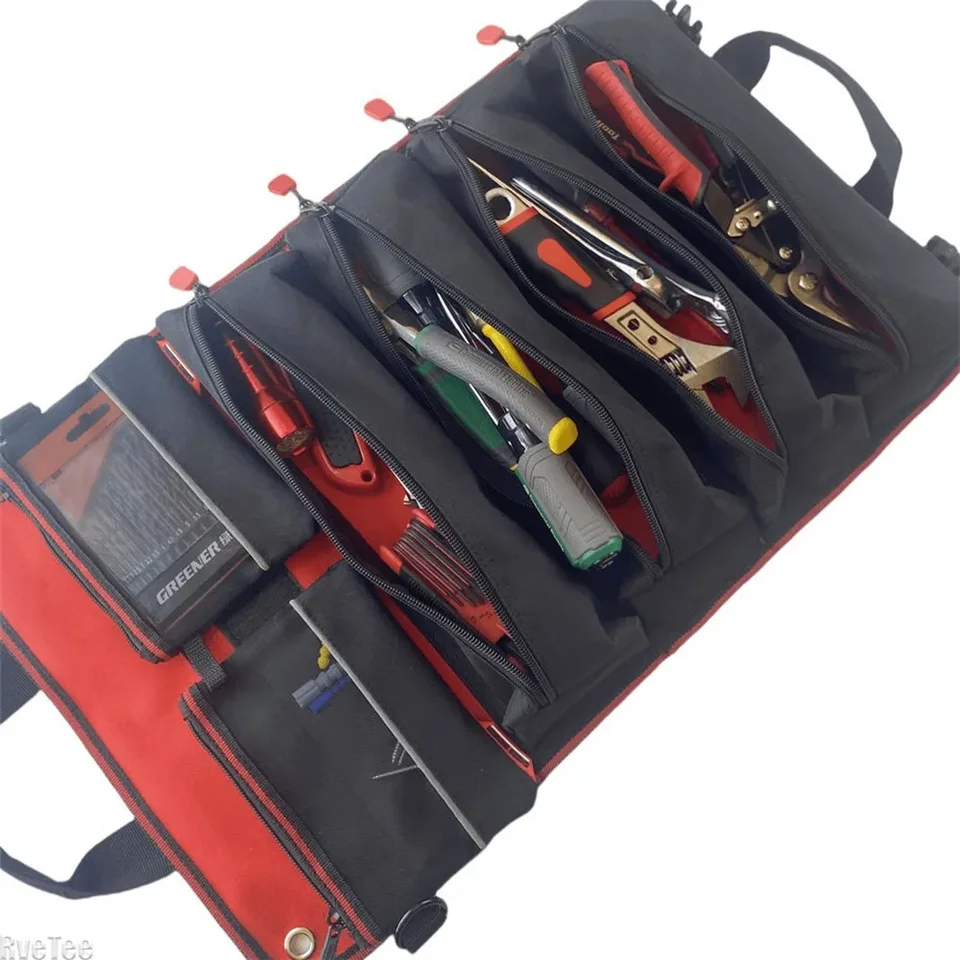 Nová taška na náradie Ember Dragon Roll Up s 2 ks Mesh Bag 4ks zips s taškou pre elektrikárov