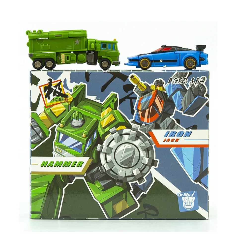 Nová transformácia robotickej hračky Dr Wu Customs Extrme Warfare DW-E30M Wheeljack Iron Jack DW-E33 Berkhead Hammer Action na sklade