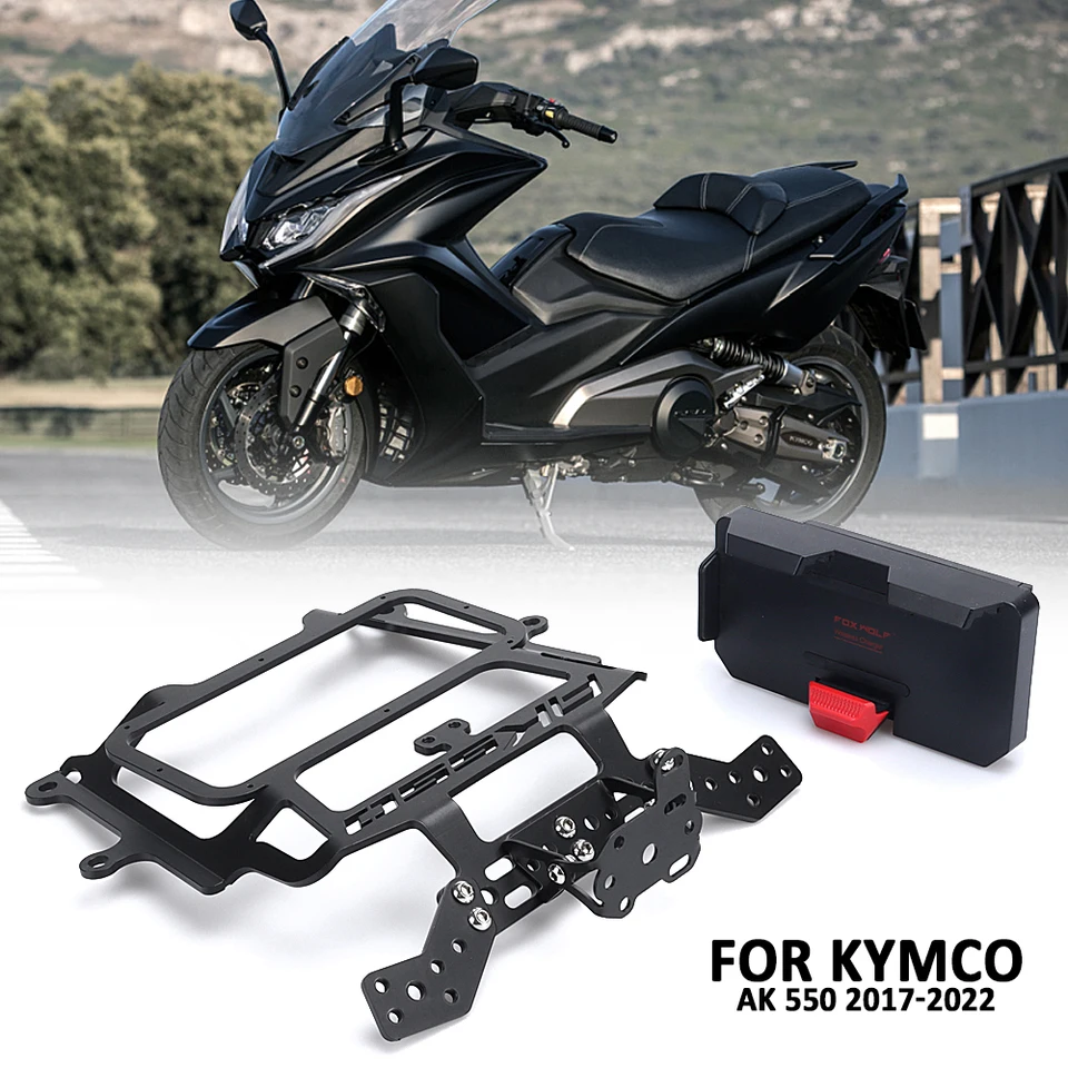 Nová USB/bezdrôtová nabíjacia držiak na nabíjanie Motocyklov GPS navigačnú konzolu pre Kymco AK 550 AK550 2017 2018 2019 2020 2021 2022