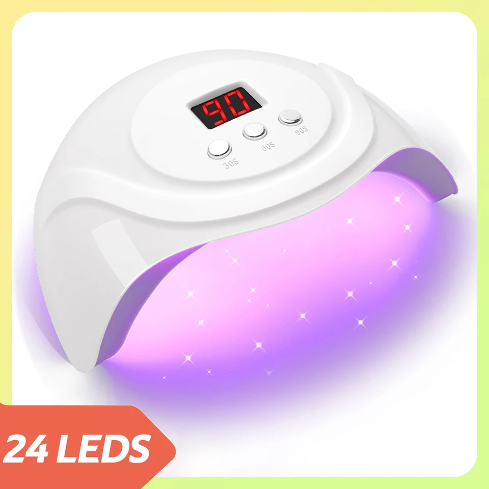 Nová UV LED lampa na nechtovú lampu pre nechty gél lak s 24ledmi s automatickým senzorom 3 časovač portableový lak na lak na laku na laku na laku