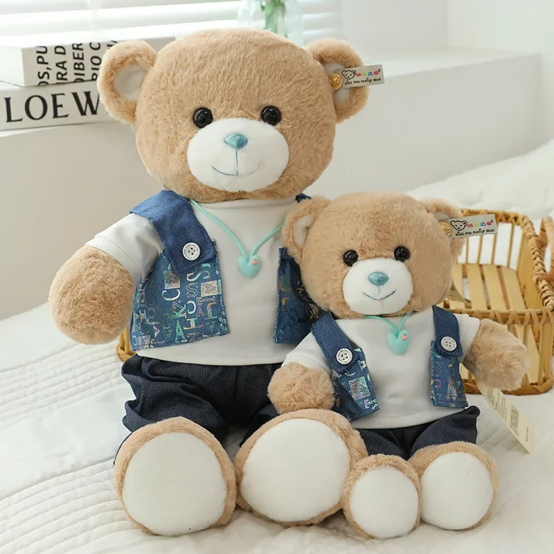 Nová veľká veľkosť 32/50 cm kawaii medveď plyšové hračky Soft Smatcsed Animal Cute Teddy Bear Doll vankúš Dievčatá Valentínsky milenec darček