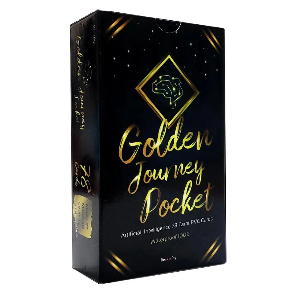 Nová veľká veľkosť robustná paluba Golden Journetion Divinovanie tarotových palúb, ktoré kedy prichádza každá karta, je farebné umelecké dielo s sprievodnou knihou