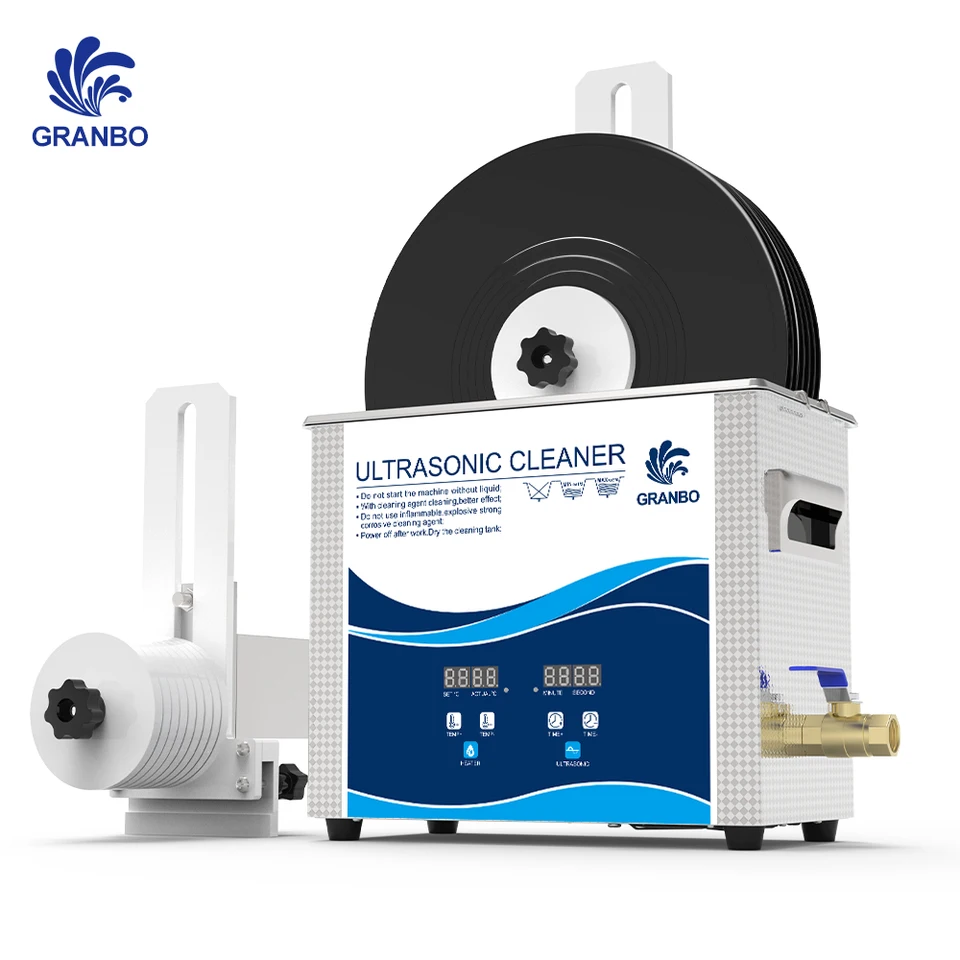 Nová vinylová rekordná podložka 6.5L Bath 180W 110V/220V Ultrazvuk Cleaner Gramophone LP Disk Cleaning s zdvíhaním napájania