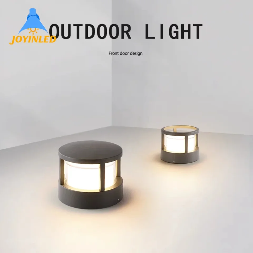 Nová vonkajšia trávnatá lampa LED hliníka hliníka moderná záhrada Villa Light Light Outdoor Bollard Light