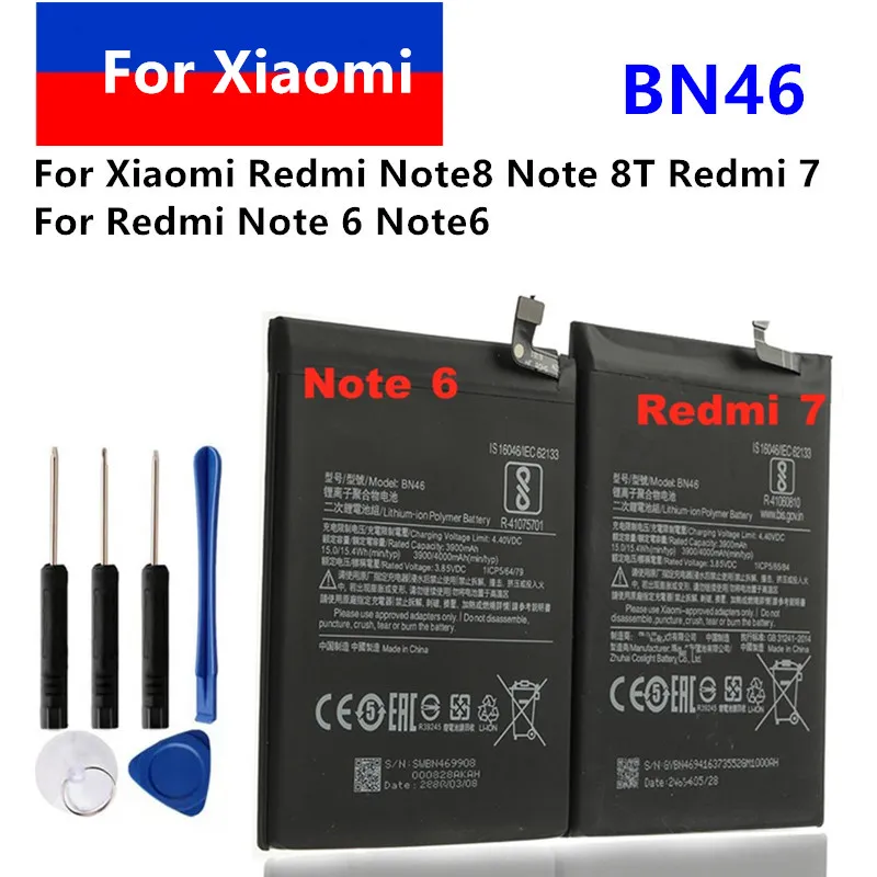 Nová výmena BN46 Výmena batérie pre Xiaomi Redmi Note8 Poznámka 8T 8 Redmi 7 Redmi7 Poznámka 6 Poznámka 6 TELEFÓN 4000MAH