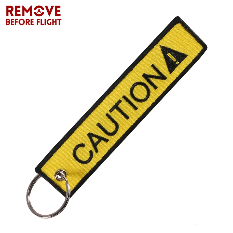 Nová výstraha Kľúčenka vyšíva Čierny list žltý držiak reťazca kľúča pre autá a motocykle Key FOB PERVORKY KĽÚČOVÉ Kľúčové kľúče šperky