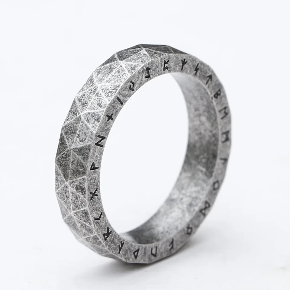 Nová z nehrdzavejúcej ocele Viking Rune Ring Men Scandinavn Svadobná dámska dámska kapela šperky