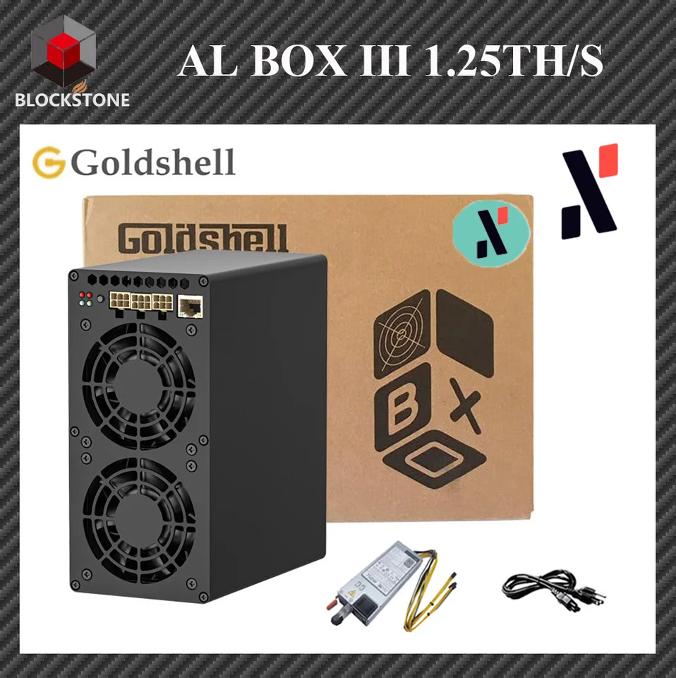 Nová zlatá škatuľka AL Box III 1,25./s 600 W Alph Miner s algoritmom psu blake3 Alepium Miner Al Box 3 Goldshell Alph Mining Box