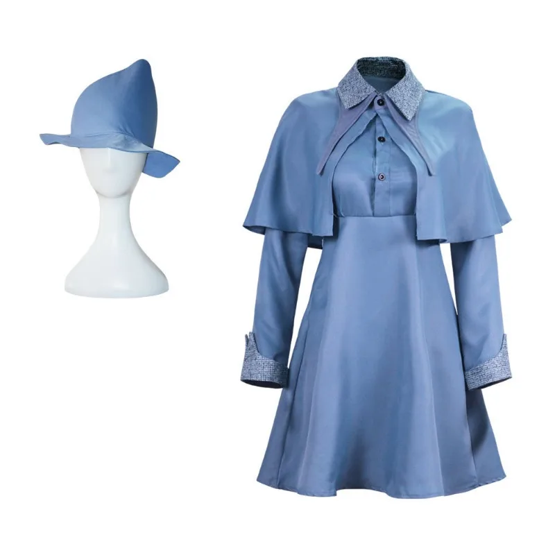 Nová čarodejnica čarodejnícka čarodejnica Fleur Isabelle Delacour Beauxbaton Magic Cosplay kostýmy Hat Dámske školské uniformné oblečenie čiapka Halloween