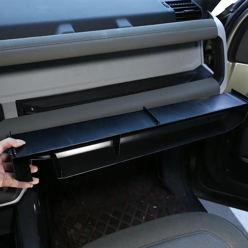 Nové 1 kusové príslušenstvo automobilu Co-Pilot Dashboard vrstvená úložná skrinka ABS Black For Land Rover Defender 90 110 2020-2022