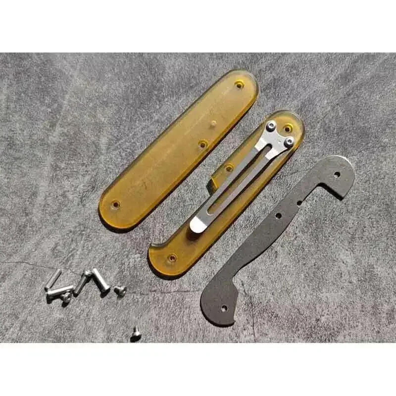 Nové 1 páry Ultem Pei Rucking Scales+Titánske vložky pre 84 mm Victorinox Švajčiarska armáda