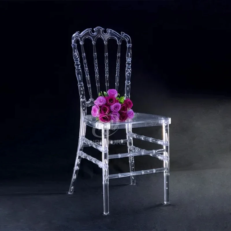 NOVÉ 10 PCS pre svadobné akrylové stoličky banket Crystal Family Hotel Dining Rool Decorácie