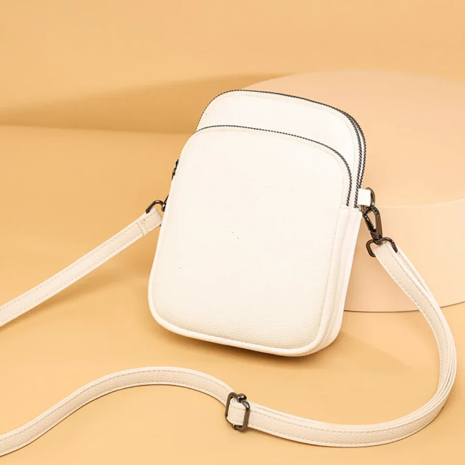 Nové 100% originálne dámske kožené kožené mobilné telefónne tašky pre dámske tašky pre dámske dizajnérske tašky Crossbody Bag Messenger tašky Sac