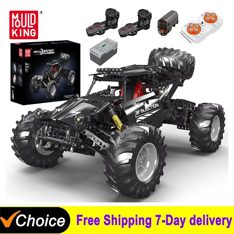 Nové 1016ks Technické diaľkové ovládanie Bigfoot lezenie automobilov Zhromaždenie SUV Car Brick Set pre dieťa vianočný darček