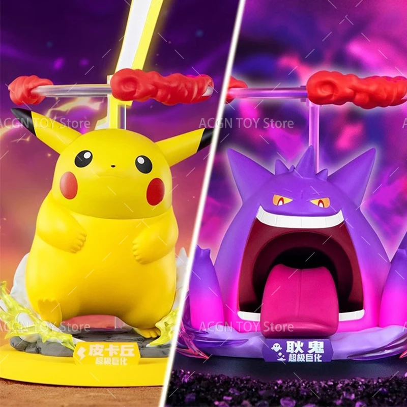 Nové 2 štýly Originálne Tomy Pokemon Figure Gigantamax Pikachu Gigantamax Gengar Anime Action PVC Model Girls Doll Collection Hračky