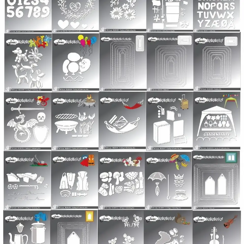 Nové 2024 kovové rezanie matrice kvetina veveričky gitara DIY Scrapbooking Photo album dekoratívne elexing papierové remeslá Dies Dies